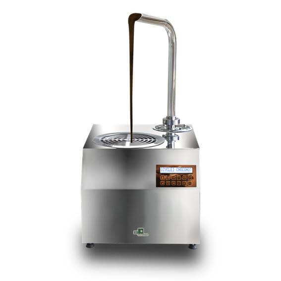 Commercial Chocolate Dispenser - White w/ stainless top